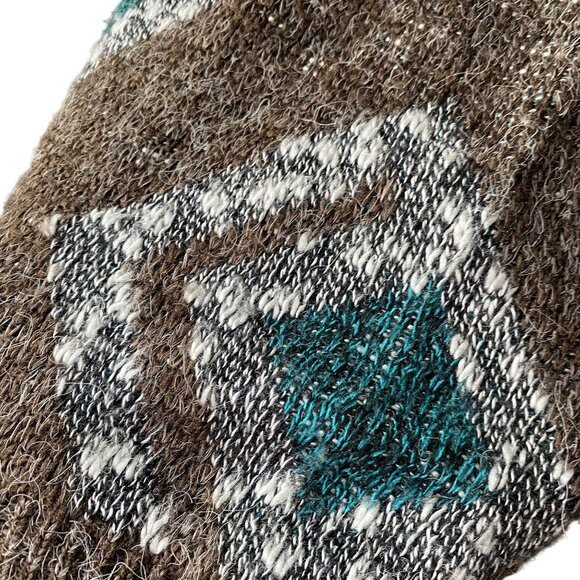 J.J. COCHRAN Vintage Size L Diamond Pattern Cardigan Sweater Button Front - Picture 3 of 6